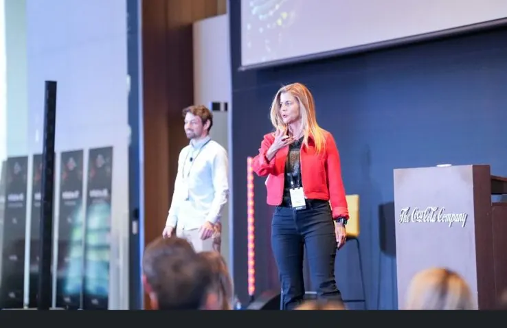 Rosaline Hester on stage at The Coca-Cola Company