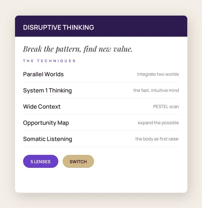 Disruptive Thinking
